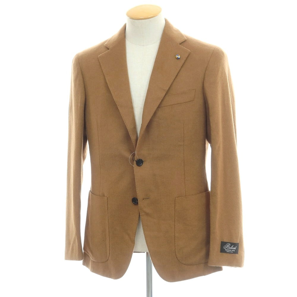 【中古】【未使用】ベルベスト Belvest BEAMS F別注 キャメル テーラードジャケット ライトブラウン【 44 Drop8 】【 状態ランクS 】【 メンズ 】