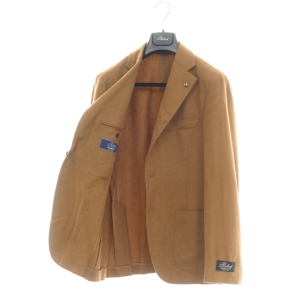 【中古】【未使用】ベルベスト Belvest BEAMS F別注 キャメル テーラードジャケット ライトブラウン【 44 Drop8 】【 状態ランクS 】【 メンズ 】