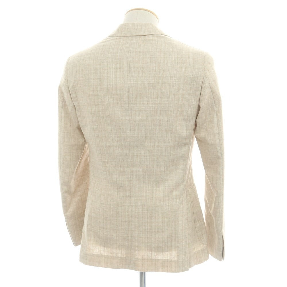 【中古】【未使用】ベルベスト Belvest BEAMS F別注 シルク テーラードジャケット ベージュ【 42 Drop8 】【 状態ランクS 】【 メンズ 】