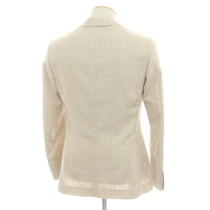 【中古】【未使用】ベルベスト Belvest BEAMS F別注 シルク テーラードジャケット ベージュ【 42 Drop8 】【 状態ランクS 】【 メンズ 】