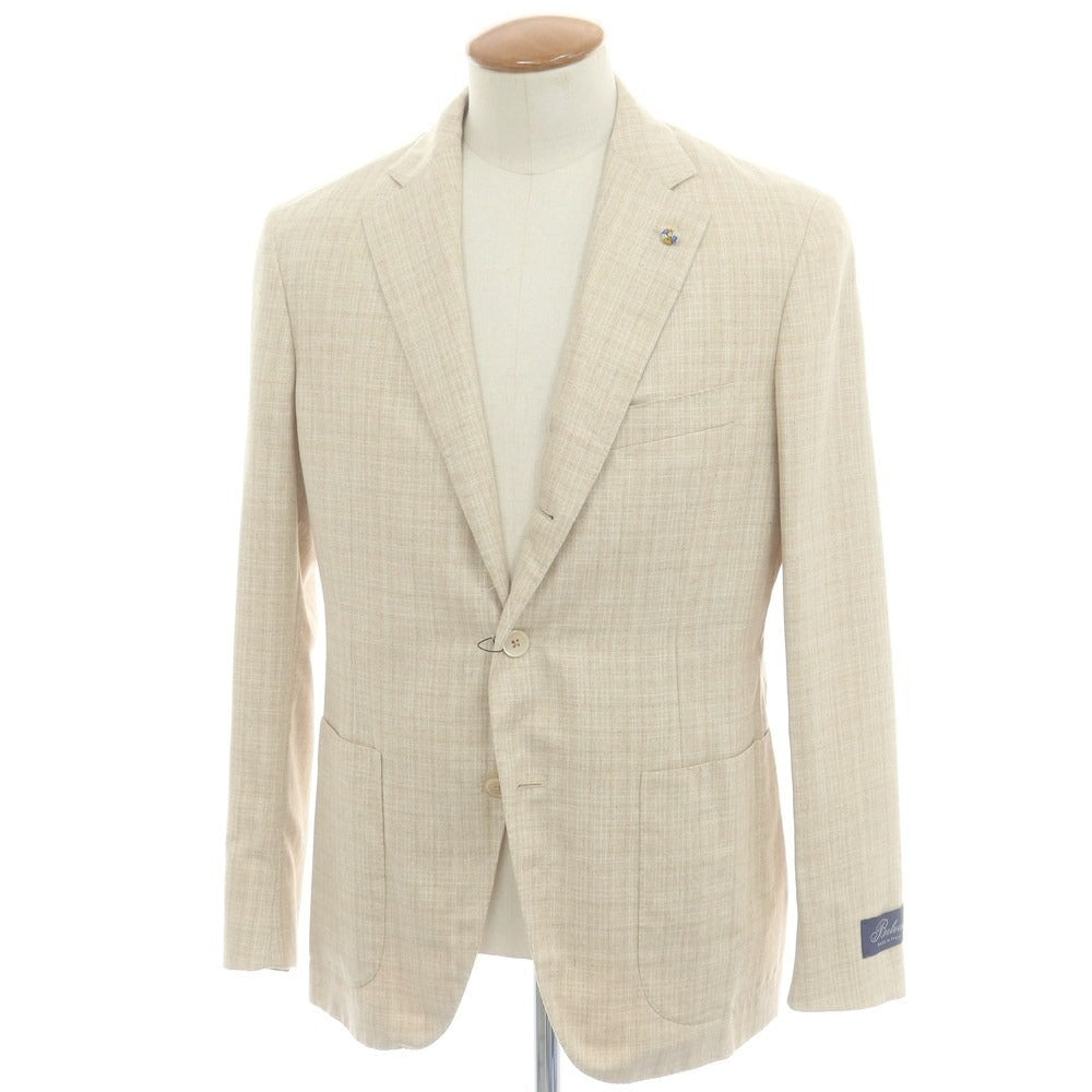 【中古】【未使用】ベルベスト Belvest BEAMS F別注 シルク テーラードジャケット ベージュ【 48 Drop8 】【 状態ランクS 】【 メンズ 】