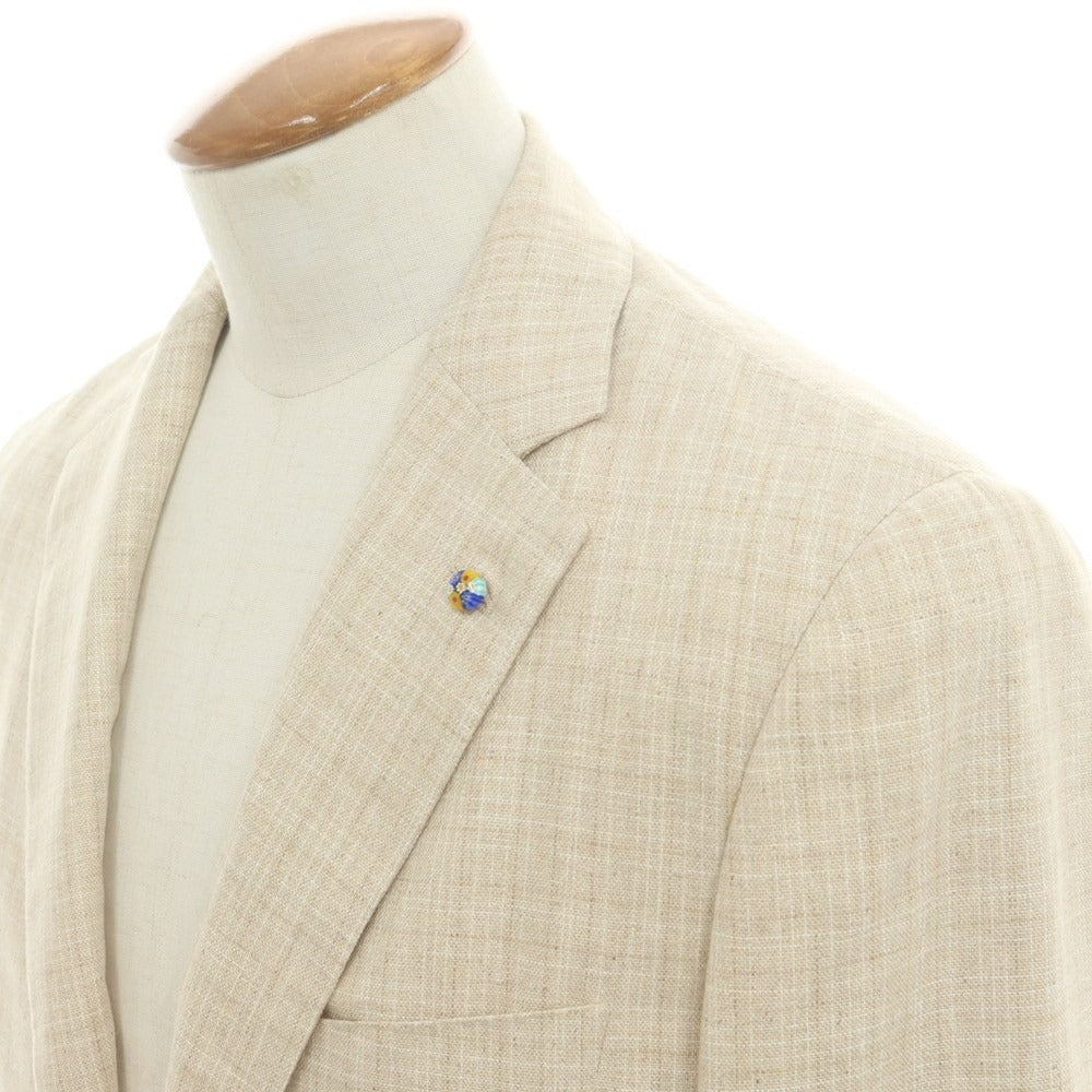 【中古】【未使用】ベルベスト Belvest BEAMS F別注 シルク テーラードジャケット ベージュ【 48 Drop8 】【 状態ランクS 】【 メンズ 】