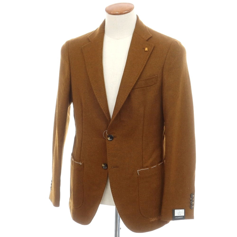 【新品】サルトリア ラトーレ SARTORIA LATORRE ライトツイードウール テーラードジャケット オーカーブラウン【 48 】【 状態ランクN 】【 メンズ 】