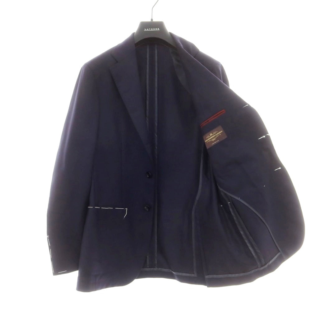 【新品】サルトリア ラトーレ SARTORIA LATORRE ウール テーラードジャケット ネイビー【 44 】【 状態ランクN 】【 メンズ 】