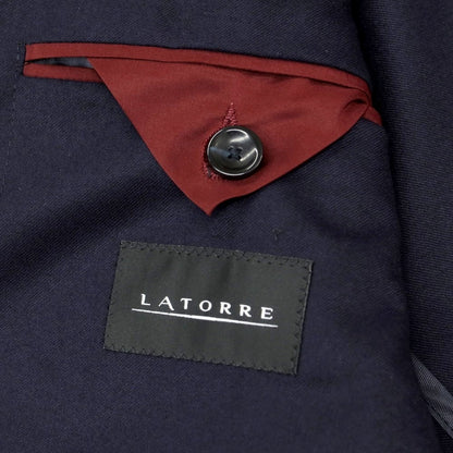 【新品】サルトリア ラトーレ SARTORIA LATORRE ウール テーラードジャケット ネイビー【 44 】【 状態ランクN 】【 メンズ 】