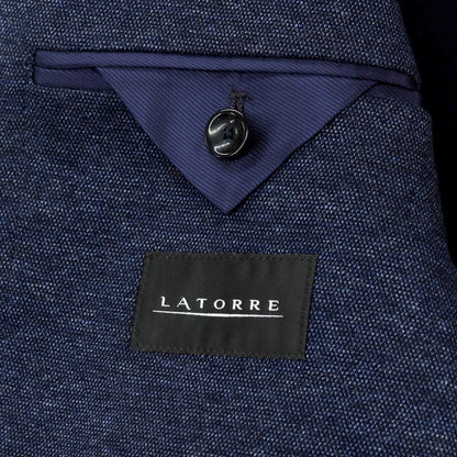 【新品】サルトリア ラトーレ SARTORIA LATORRE コットンジャージー カジュアルジャケット ネイビー【 48 】【 状態ランクN 】【 メンズ 】