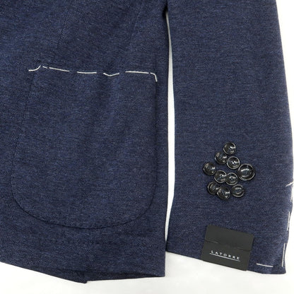 【新品】サルトリア ラトーレ SARTORIA LATORRE コットンジャージー カジュアルジャケット ネイビー【 48 】【 状態ランクN 】【 メンズ 】