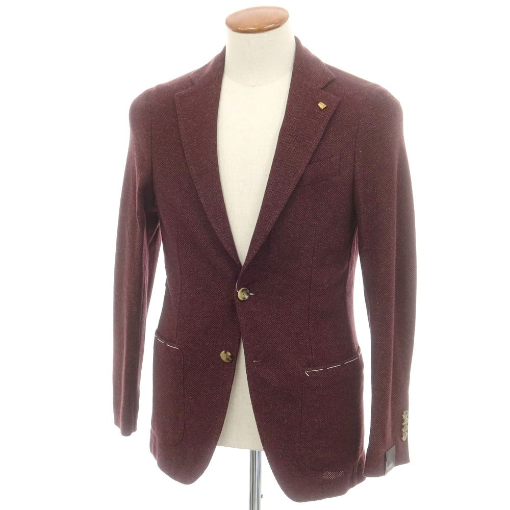 【新品】サルトリア ラトーレ SARTORIA LATORRE コットン ウール ジャージー カジュアルジャケット ボルドー【サイズ46】【 状態ランクN 】【 メンズ 】 [EPD]