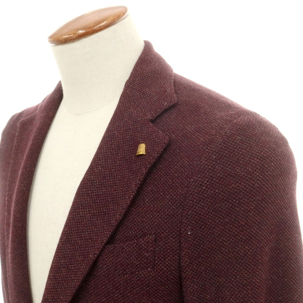 【新品】サルトリア ラトーレ SARTORIA LATORRE コットン ウール ジャージー カジュアルジャケット ボルドー【サイズ46】【 状態ランクN 】【 メンズ 】 [DPD]