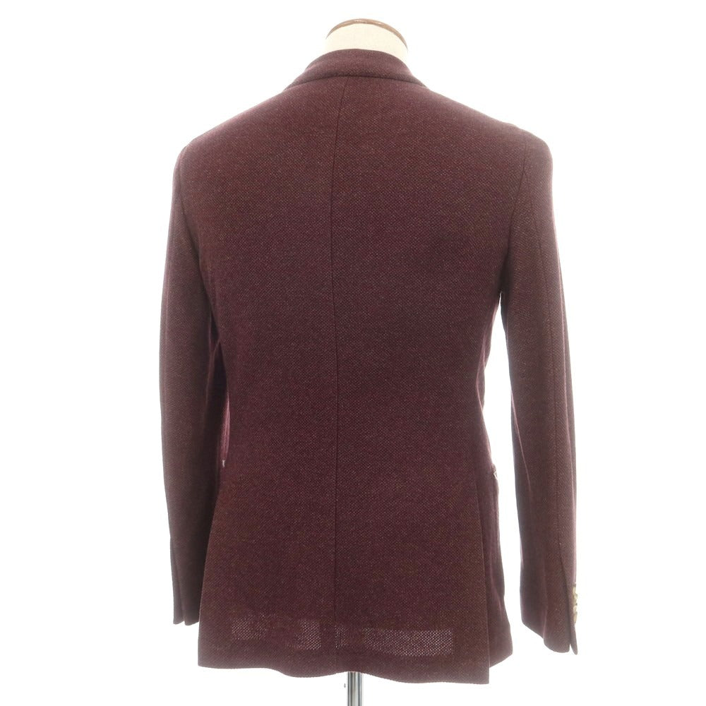【新品】サルトリア ラトーレ SARTORIA LATORRE コットン ウール ジャージー カジュアルジャケット ボルドー【サイズ46】【 状態ランクN 】【 メンズ 】 [EPD]