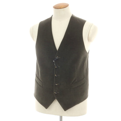 【新品】サルトリア ラトーレ SARTORIA LATORRE ベロア ストレッチコットン カジュアル系ジレ ダークオリーブ【 46 】【 状態ランクN 】【 メンズ 】