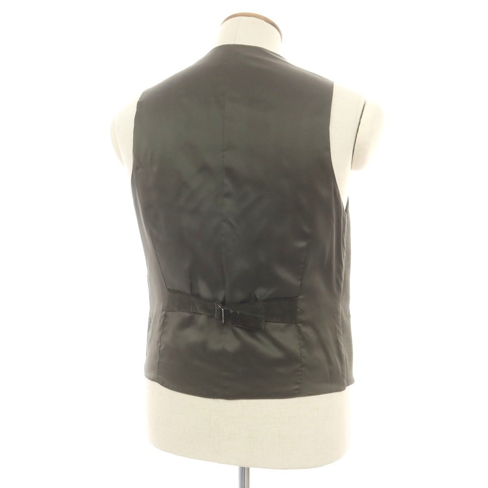 【新品】サルトリア ラトーレ SARTORIA LATORRE ベロア ストレッチコットン カジュアル系ジレ ダークオリーブ【 46 】【 状態ランクN 】【 メンズ 】