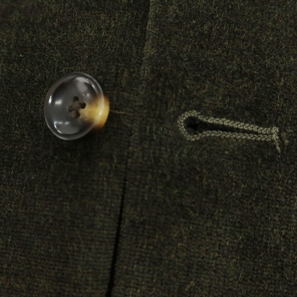 【新品】サルトリア ラトーレ SARTORIA LATORRE ベロア ストレッチコットン カジュアル系ジレ ダークオリーブ【 46 】【 状態ランクN 】【 メンズ 】