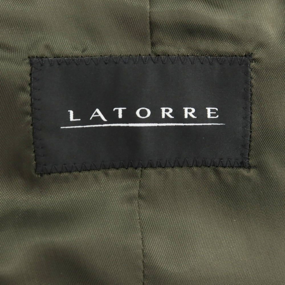 【新品】サルトリア ラトーレ SARTORIA LATORRE ベロア ストレッチコットン カジュアル系ジレ ダークオリーブ【 46 】【 状態ランクN 】【 メンズ 】