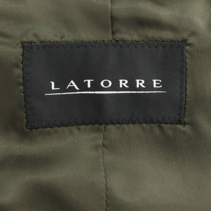 【新品】サルトリア ラトーレ SARTORIA LATORRE ベロア ストレッチコットン カジュアル系ジレ ダークオリーブ【 46 】【 状態ランクN 】【 メンズ 】