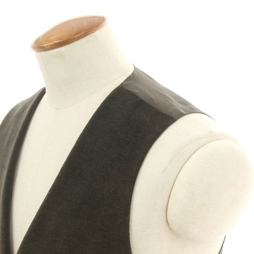 【新品】サルトリア ラトーレ SARTORIA LATORRE ベロア ストレッチコットン カジュアル系ジレ オリーブ【 48 】【 状態ランクN 】【 メンズ 】