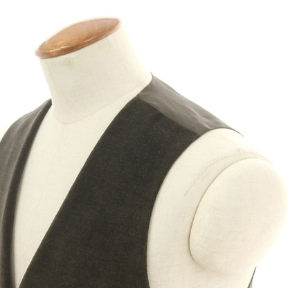 【新品】サルトリア ラトーレ SARTORIA LATORRE ベロア ストレッチコットン カジュアル系ジレ オリーブ【 48 】【 状態ランクN 】【 メンズ 】