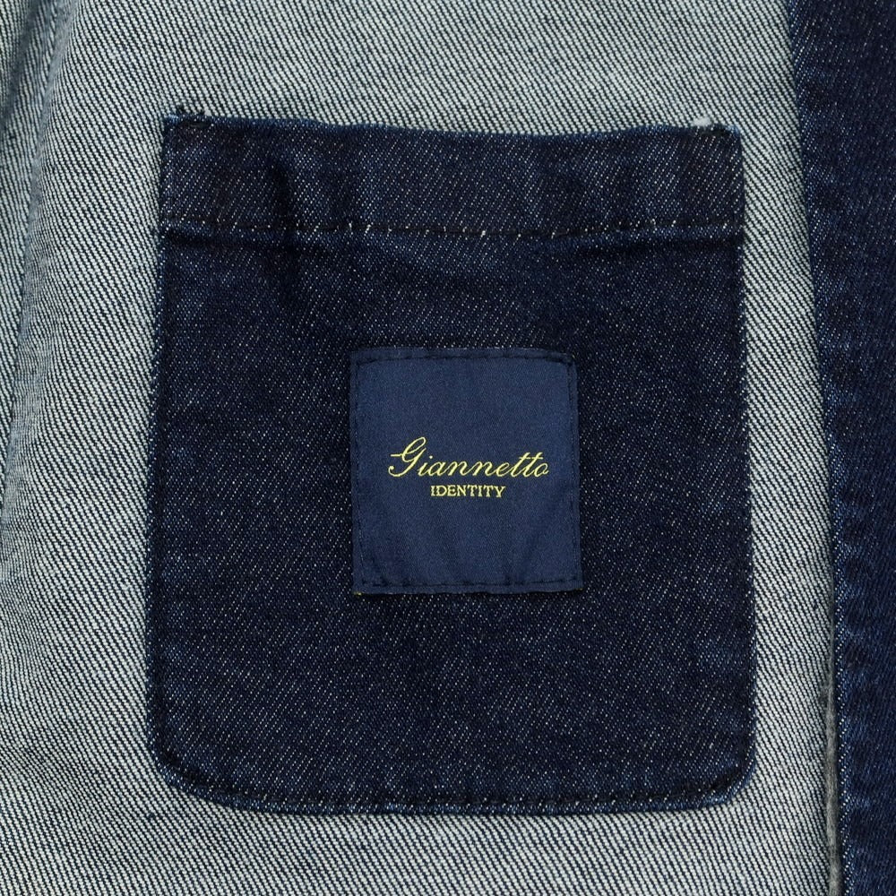 【新品】ジャンネット giannetto コットン デニム カバーオール ネイビー【 48 】【 状態ランクN 】【 メンズ 】