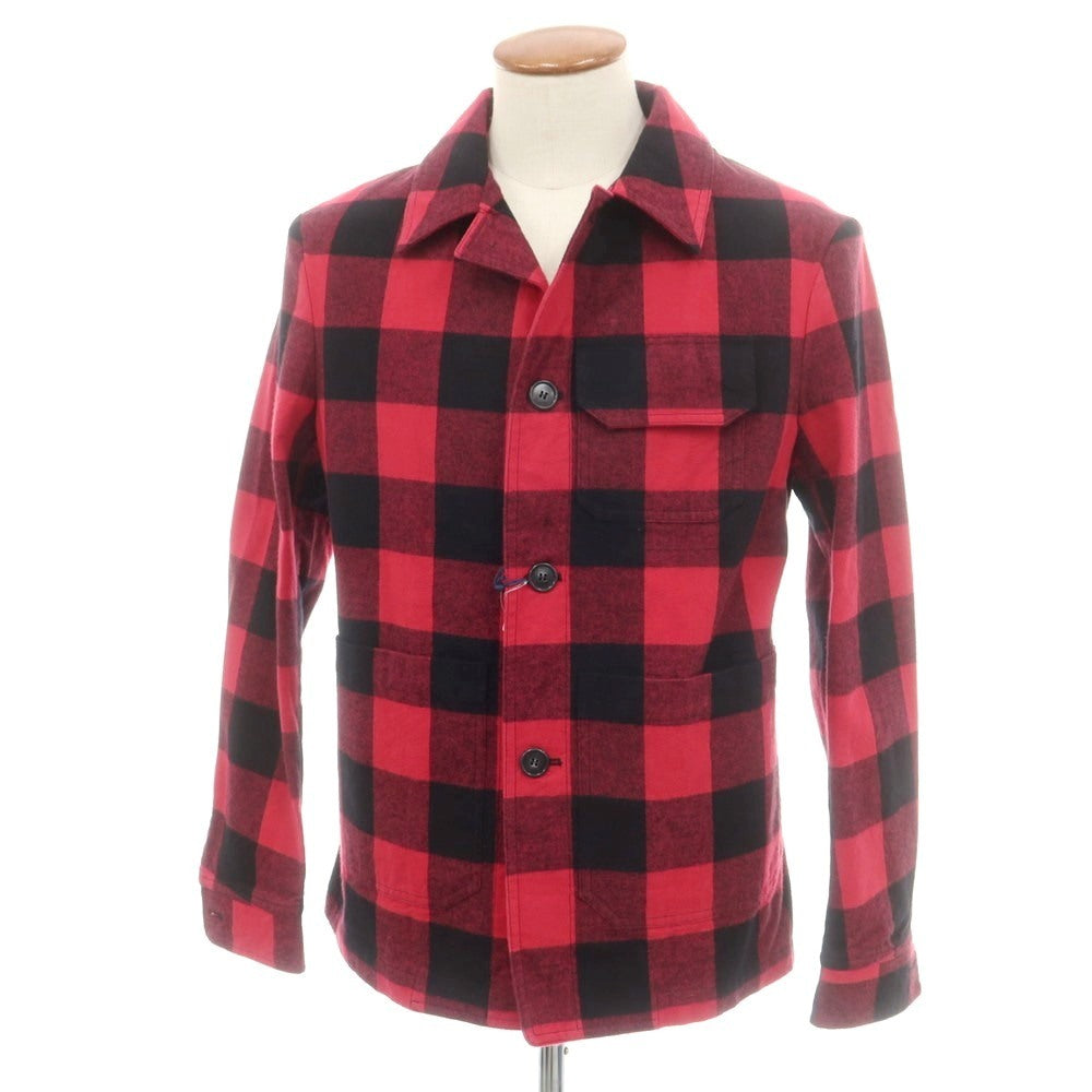 【新品】ジャンネット giannetto コットン チェック カバーオール レッドxブラック【 48 】【 状態ランクN 】【 メンズ 】