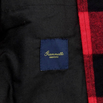 【新品】ジャンネット giannetto コットン チェック カバーオール レッドxブラック【 48 】【 状態ランクN 】【 メンズ 】