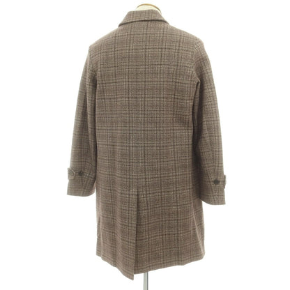 【新品】チルコロ1901 CIRCOLO 1901 コットン ジャージー グレンチェック ステンカラーコート ブラウン【 48 】【 状態ランクN 】【 メンズ 】