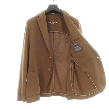【新品】チルコロ1901 CIRCOLO 1901 コットンジャージー テーラードジャケット ブラウン【 48 】【 状態ランクN 】【 メンズ 】