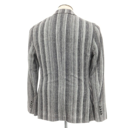 【新品】チルコロ1901 CIRCOLO 1901 コットンジャージー ストライプ カジュアルジャケット グレーxホワイト【 50 】【 状態ランクN 】【 メンズ 】