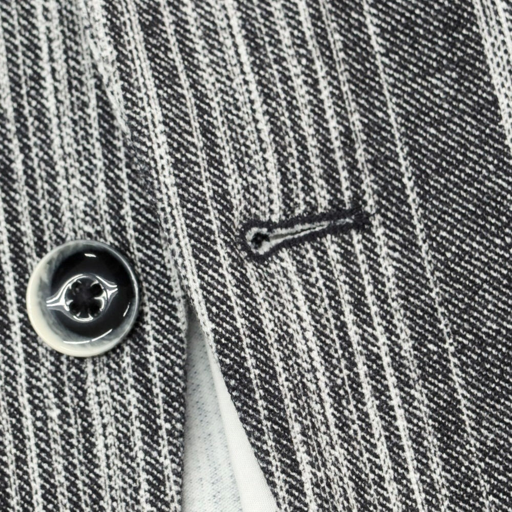 【新品】チルコロ1901 CIRCOLO 1901 コットンジャージー ストライプ カジュアルジャケット グレーxホワイト【 50 】【 状態ランクN 】【 メンズ 】