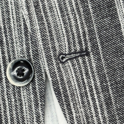 【新品】チルコロ1901 CIRCOLO 1901 コットンジャージー ストライプ カジュアルジャケット グレーxホワイト【 50 】【 状態ランクN 】【 メンズ 】