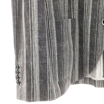 【新品】チルコロ1901 CIRCOLO 1901 コットンジャージー ストライプ カジュアルジャケット グレーxホワイト【 52 】【 状態ランクN 】【 メンズ 】