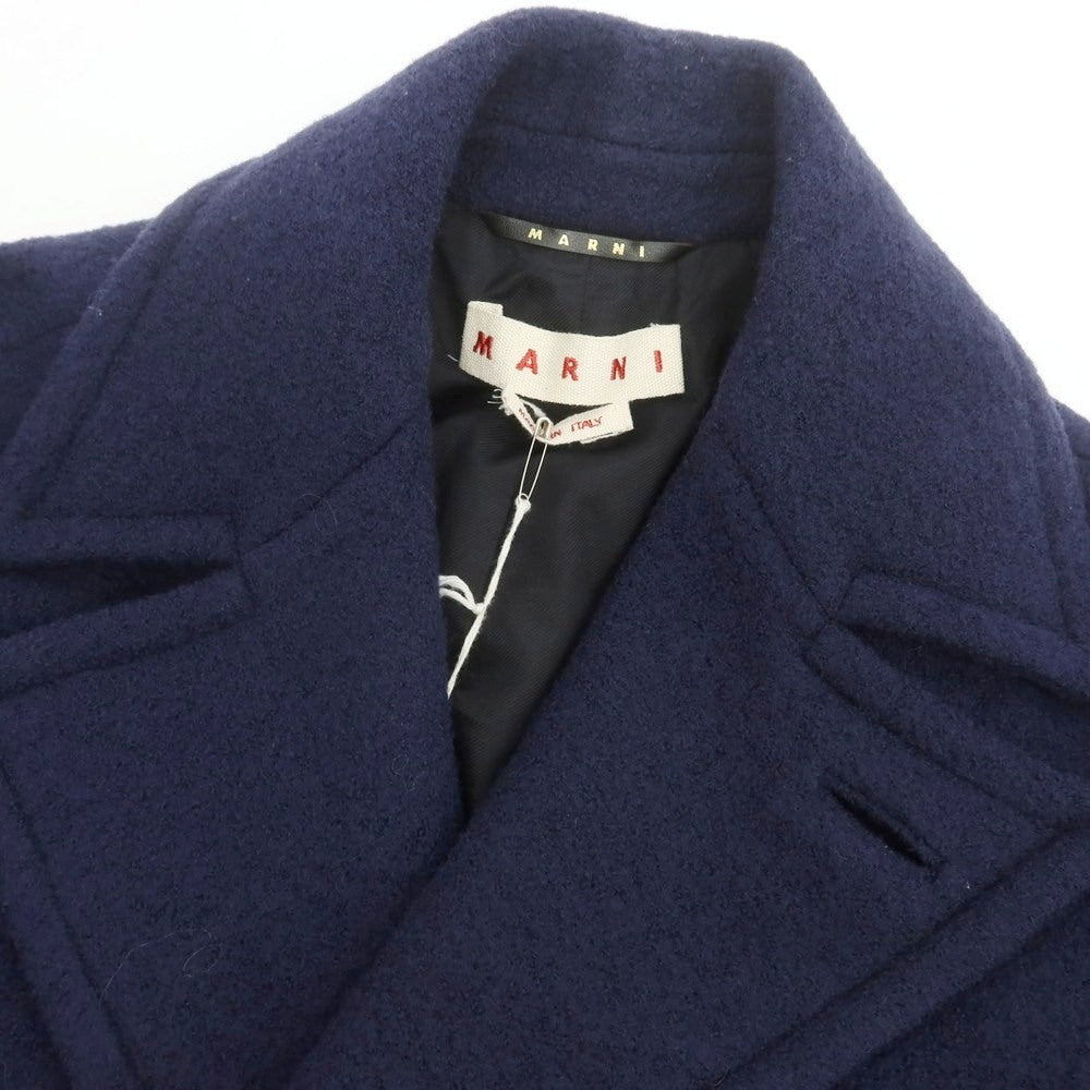 【新品】マルニ MARNI ウール ピーコート ネイビー【 46 】【 状態ランクN 】【 メンズ 】[CPD]