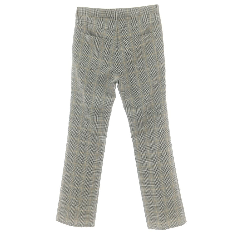 【新品】マルニ MARNI ウールモヘヤ チェック カジュアルスラックスパンツ グレー系xホワイト【サイズ48】【 状態ランクN 】【 メンズ 】 [DPD]