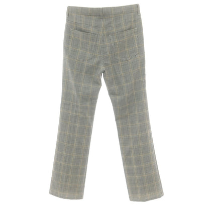 【新品】マルニ MARNI ウールモヘヤ チェック カジュアルスラックスパンツ グレー系xホワイト【 48 】【 状態ランクN 】【 メンズ 】