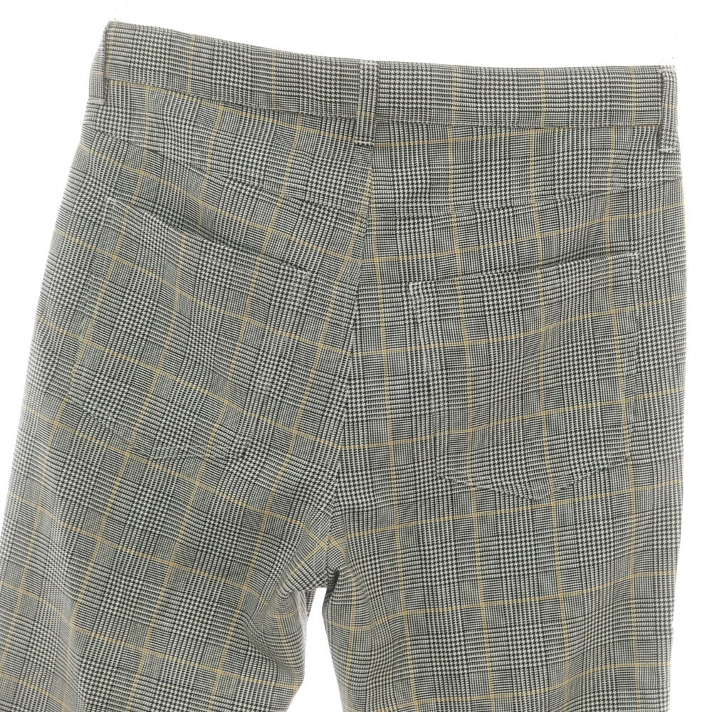 【新品】マルニ MARNI ウールモヘヤ チェック カジュアルスラックスパンツ グレー系xホワイト【サイズ48】【 状態ランクN 】【 メンズ 】 [DPD]
