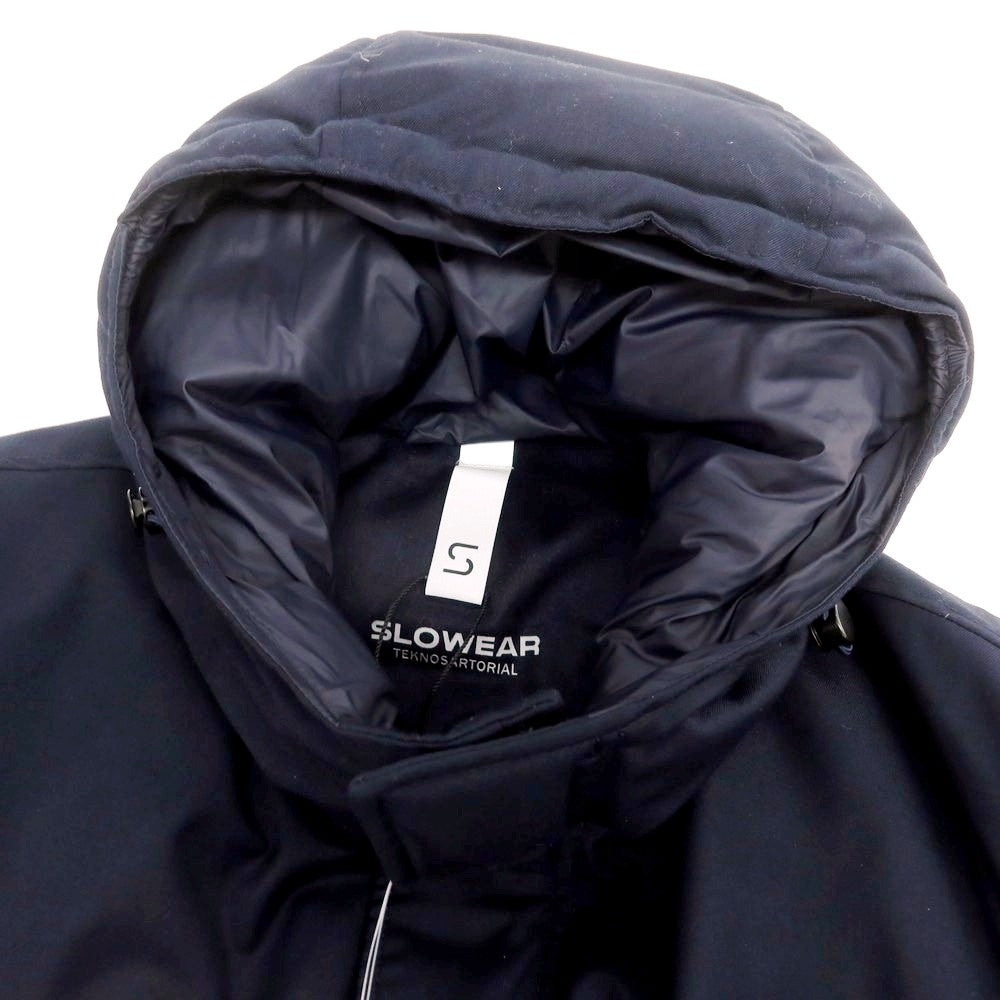 【新品】スローウェア SLOWEAR TEKNOSARTORIAL ポリエステルレーヨン ダウンコート ネイビー【サイズ46】【 状態ランクN 】【 メンズ 】 [DPD]