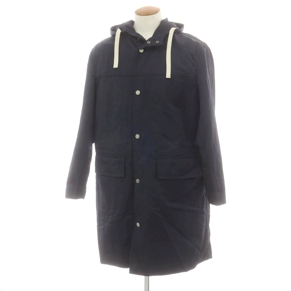 【新品】スローウェア SLOWEAR TEKNOSARTORIAL ナイロン フーデッドコート ネイビー【 48 】【 状態ランクN 】【 メンズ 】