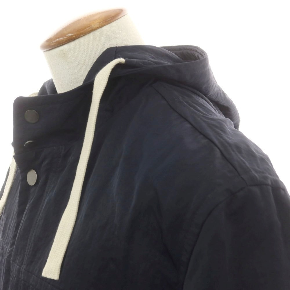 【新品】スローウェア SLOWEAR TEKNOSARTORIAL ナイロン フーデッドコート ネイビー【サイズ48】【 状態ランクN 】【 メンズ 】 [DPD]