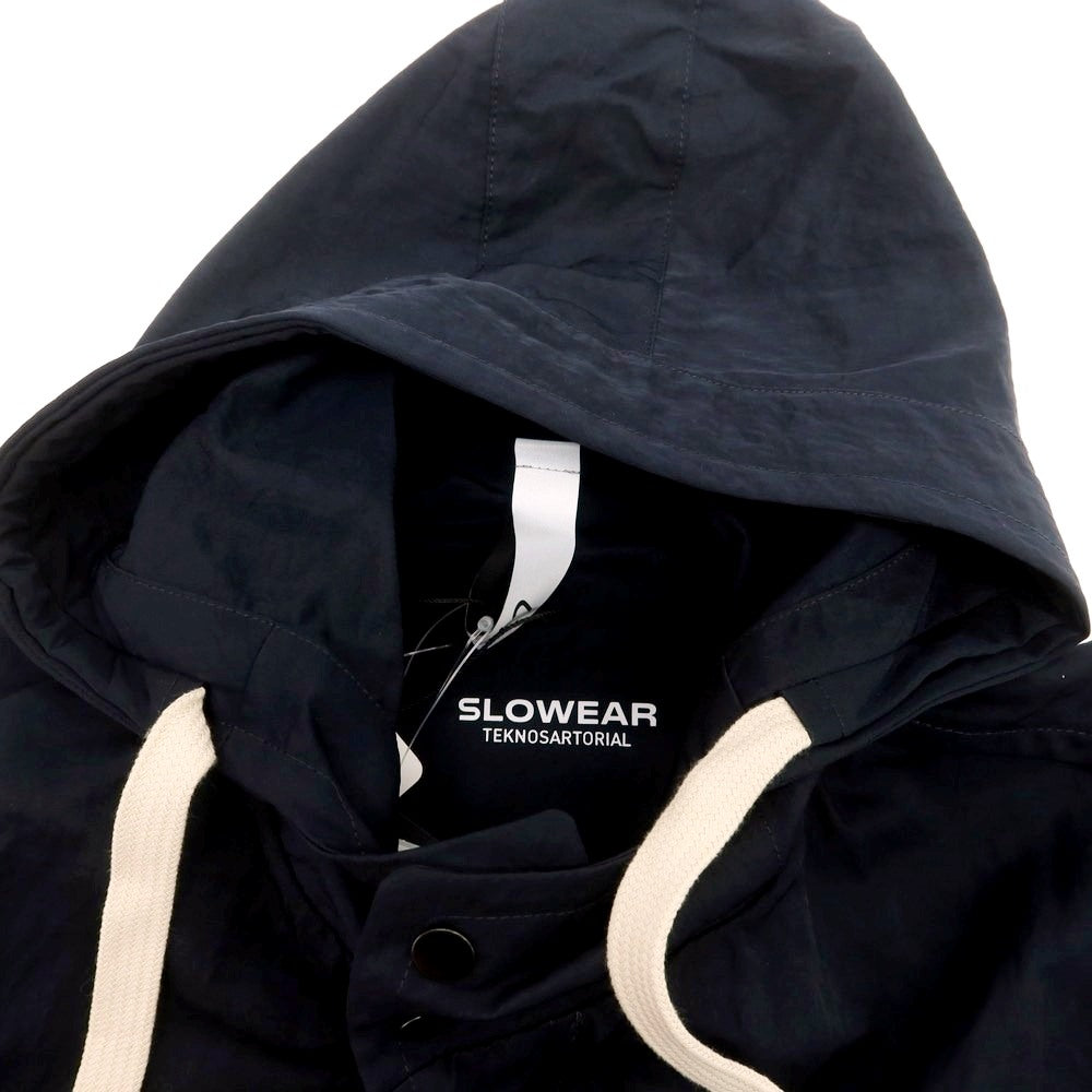 【新品】スローウェア SLOWEAR TEKNOSARTORIAL ナイロン フーデッドコート ネイビー【サイズ48】【 状態ランクN 】【 メンズ 】 [EPD]
