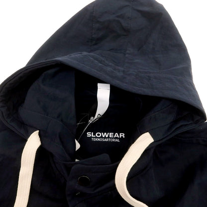 【新品】スローウェア SLOWEAR TEKNOSARTORIAL ナイロン フーデッドコート ネイビー【 48 】【 状態ランクN 】【 メンズ 】