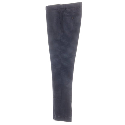 【新品】ブルネロクチネリ Brunello Cucinelli ウール ストライプ 6B ダブルスーツ ネイビーxホワイト【 48 】【 状態ランクN 】【 メンズ 】