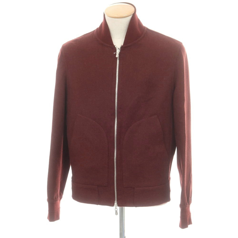 【新品】ブルネロクチネリ Brunello Cucinelli リバーシブル カシミヤシルク ダブルジップ スイングトップ ボルドーxベージュ【 44 】【 状態ランクN 】【 メンズ 】[CPD]