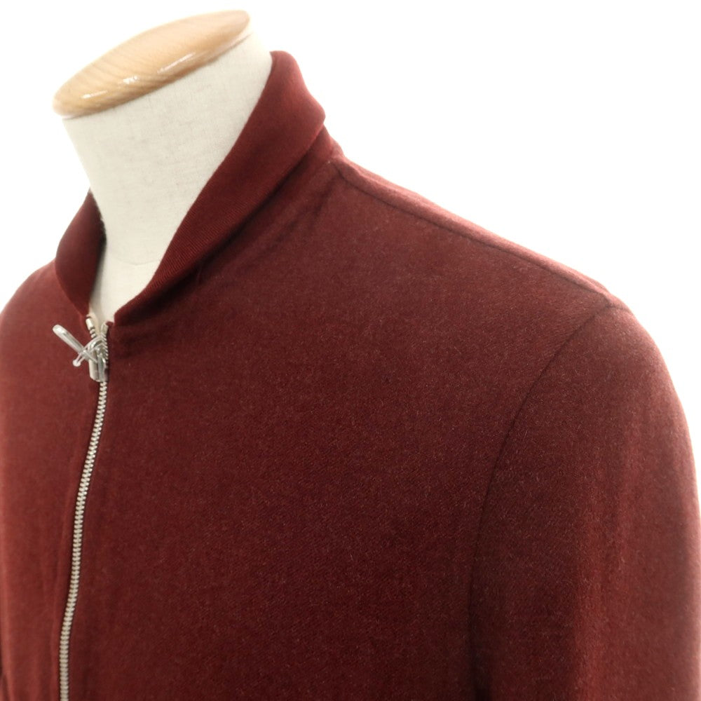 【新品】ブルネロクチネリ Brunello Cucinelli リバーシブル カシミヤシルク ダブルジップ スイングトップ ボルドーxベージュ【 44 】【 状態ランクN 】【 メンズ 】[CPD]