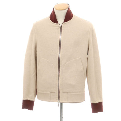 【新品】ブルネロクチネリ Brunello Cucinelli リバーシブル カシミヤシルク ダブルジップ スイングトップ ボルドーxベージュ【 44 】【 状態ランクN 】【 メンズ 】