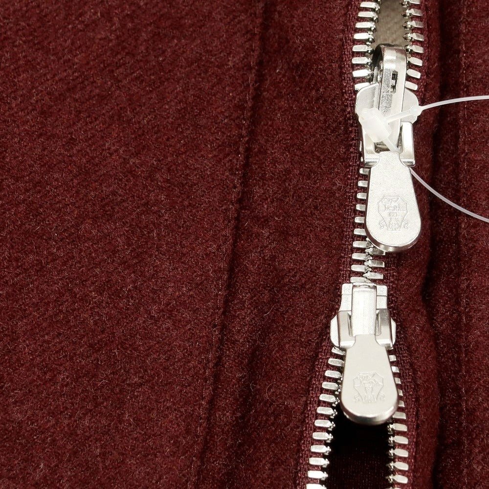 【新品】ブルネロクチネリ Brunello Cucinelli リバーシブル カシミヤシルク ダブルジップ スイングトップ ボルドーxベージュ【 44 】【 状態ランクN 】【 メンズ 】[CPD]