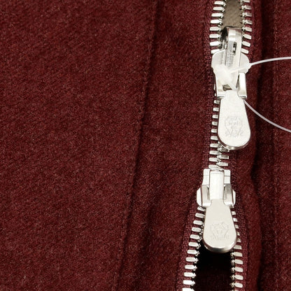 【新品】ブルネロクチネリ Brunello Cucinelli リバーシブル カシミヤシルク ダブルジップ スイングトップ ボルドーxベージュ【 44 】【 状態ランクN 】【 メンズ 】