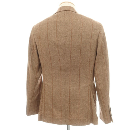【新品】ブルネロクチネリ Brunello Cucinelli ウールカシミヤ ヘリンボーン テーラードジャケット ベージュ【 44 】【 状態ランクN 】【 メンズ 】