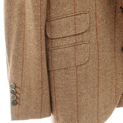 【新品】ブルネロクチネリ Brunello Cucinelli ウールカシミヤ ヘリンボーン テーラードジャケット ベージュ【 44 】【 状態ランクN 】【 メンズ 】