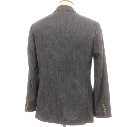 【新品】ブルネロクチネリ Brunello Cucinelli ツイルウール テーラードジャケット グレー【 48 】【 状態ランクN 】【 メンズ 】