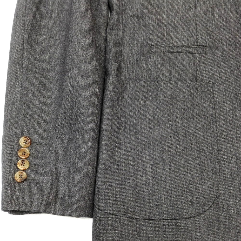【新品】ブルネロクチネリ Brunello Cucinelli ツイルウール テーラードジャケット グレー【サイズ48】【 状態ランクN 】【 メンズ 】 [DPD]