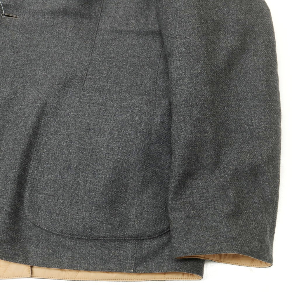 【新品】ブルネロクチネリ Brunello Cucinelli ウールシルクカシミヤ キルティング リバーシブルジャケット ダークグレーxベージュ【サイズＭ】【 状態ランクN 】【 メンズ 】 [DPD]